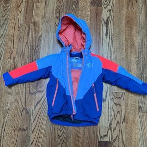 Excellent condition Helly Hansen ski jacket, bright colors for visibility